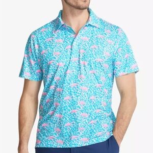 Chubbies Vibrant Flamingo Blue and Pink Casual Shirt 1/2 button down
